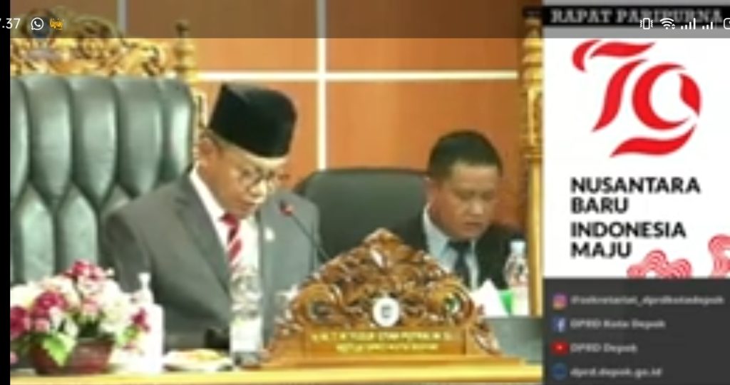 DPRD Depok Gelar Rapat Paripurna Dengarkan Pidato Kenegaraan Presiden