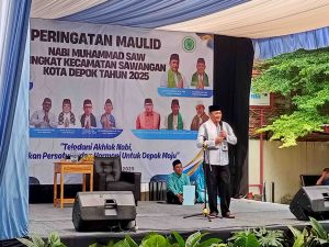 🕊️ “Meneladani akhlak Rasulullah berarti menumbuhkan keikhlasan, kejujuran, dan kepedulian dalam kehidupan sehari-hari. Semangat inilah yang menjadi dasar membangun masyarakat harmonis menuju Depok yang maju.”— Anwar Nasihin, Camat Sawangan